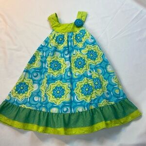 Penelope Mack Blue & Lime Floral Sundress